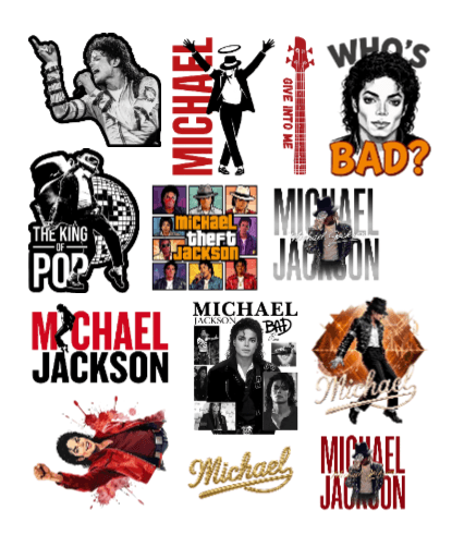 King of Pop michael jackson stickers 23 PCS | Waterproof Vinyl Stickers for Laptop & Gadgets