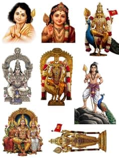 Lord Murugan Stickers Set of 18 - Waterproof Vinyl Decals