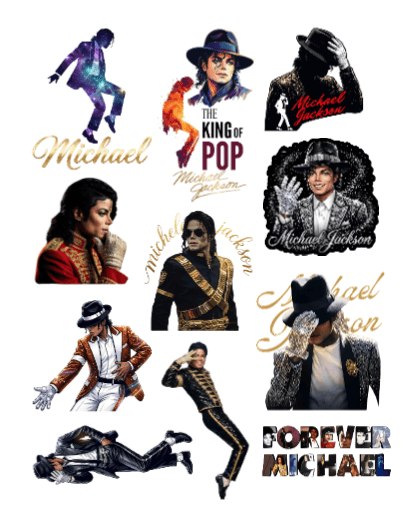 King of Pop michael jackson stickers 23 PCS | Waterproof Vinyl Stickers for Laptop & Gadgets