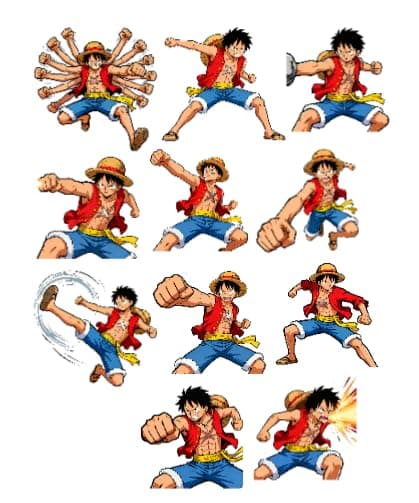 One Piece Luffy Anime Stickers Pack of 30 | Waterproof Vinyl Matte Stickers | Luffy Character Stickers for Laptop, Bike, Car, Helmet, Mobile & Bottle